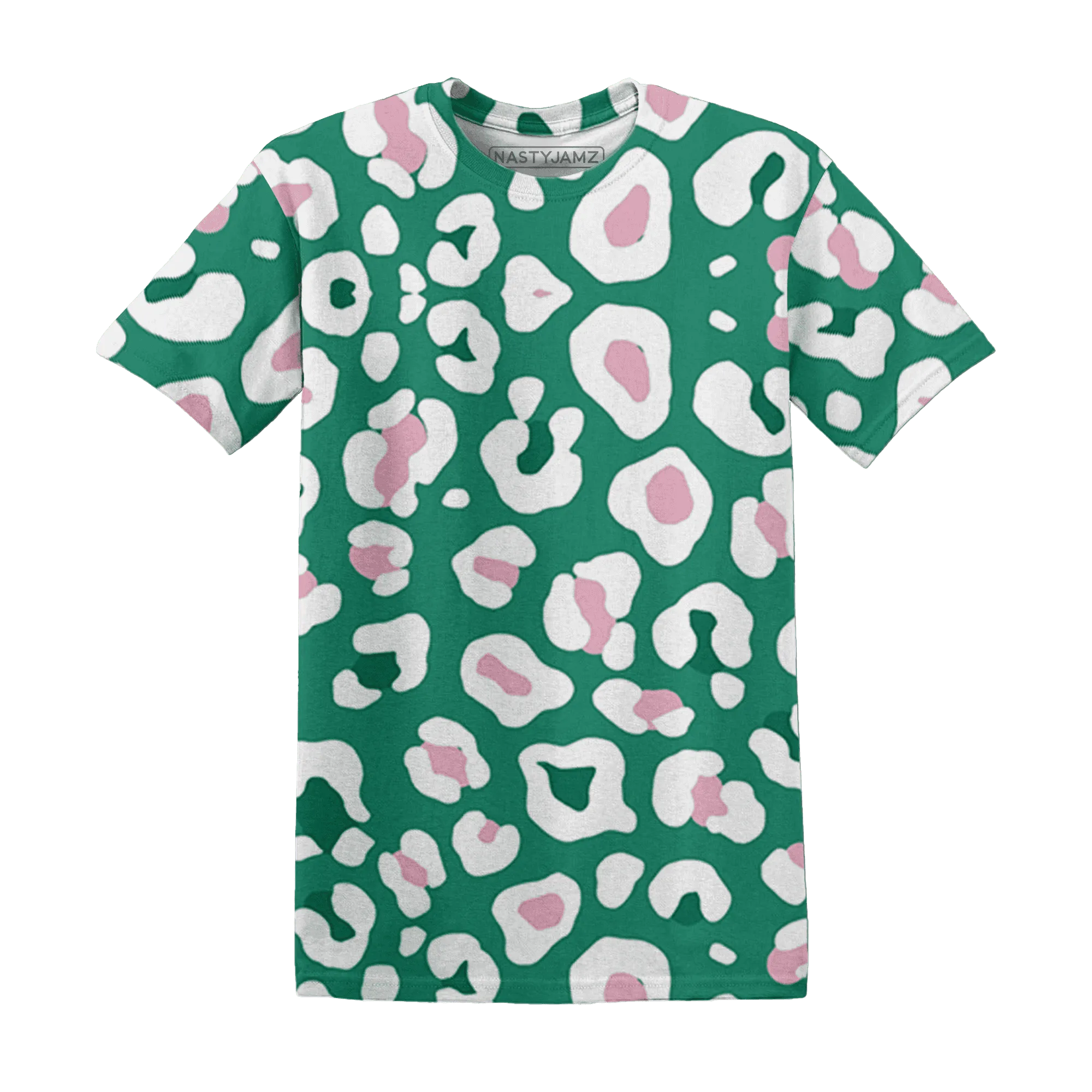 Dunk-Pink-Malachite-Medium-Soft-Low-Sail-T-Shirt-Match-Leopard-Pattern-3D