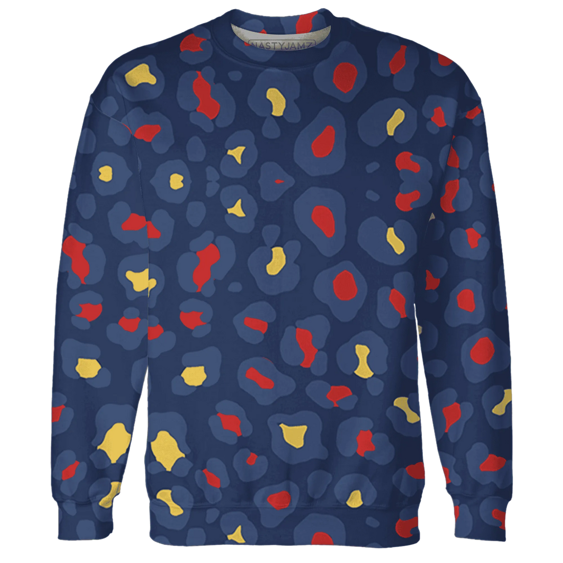 VaporMax-Air-Plus-Midnight-Navy-Gold-Black-Sweatshirt-Match-Leopard-Pattern-3D