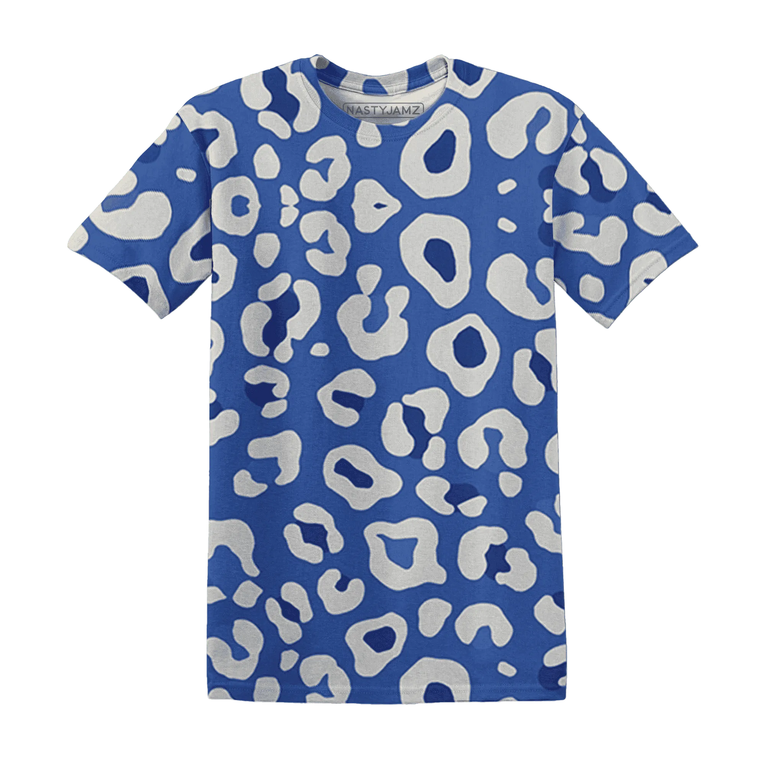 VaporMax-Game-Royal-Blue-T-Shirt-Match-Leopard-Pattern-3D