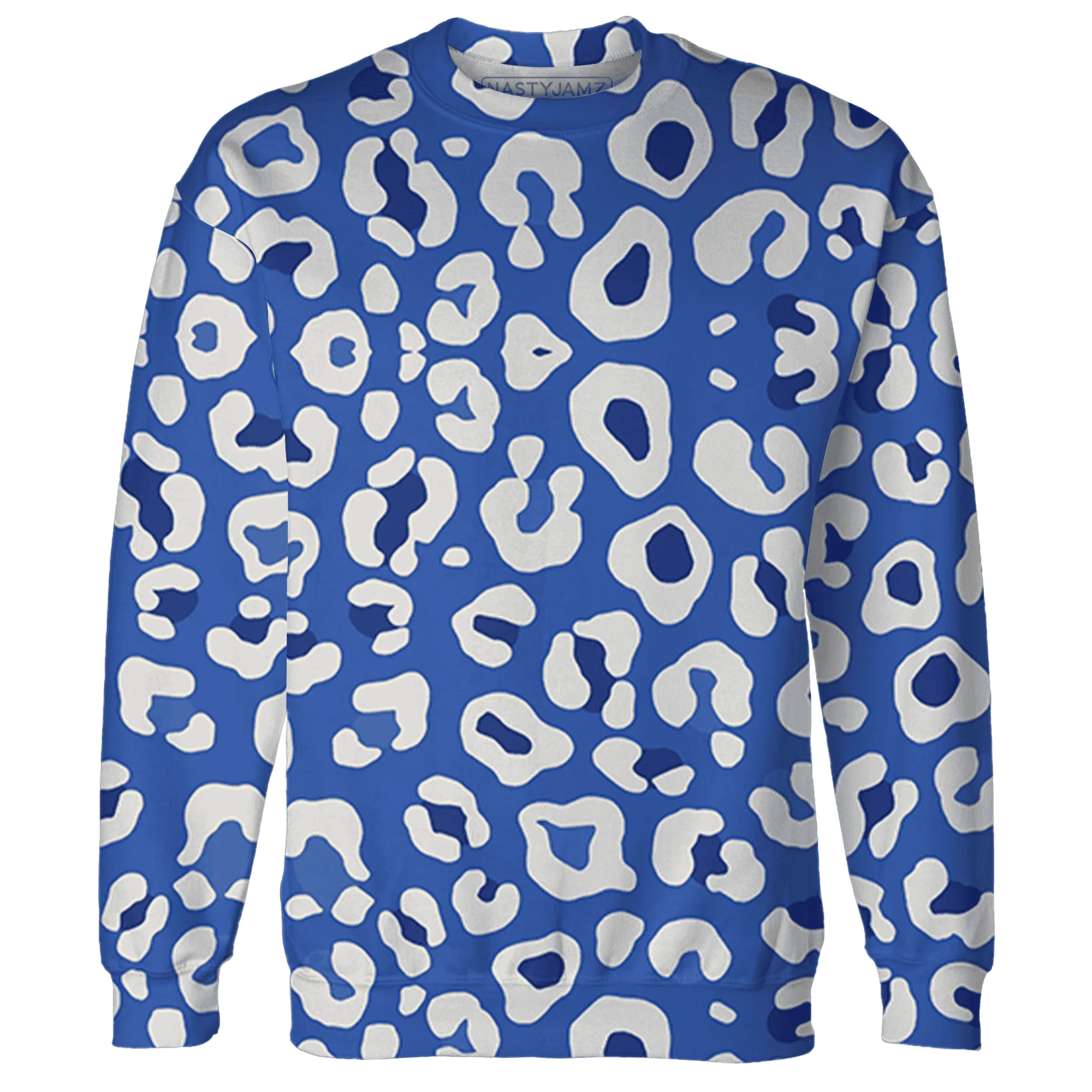 VaporMax-Game-Royal-Blue-Sweatshirt-Match-Leopard-Pattern-3D