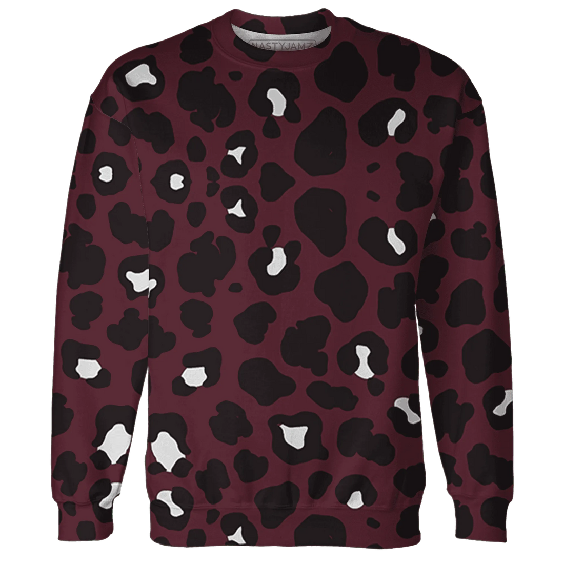 VaporMax-Night-Maron-Burgundy-Sweatshirt-Match-Leopard-Pattern-3D