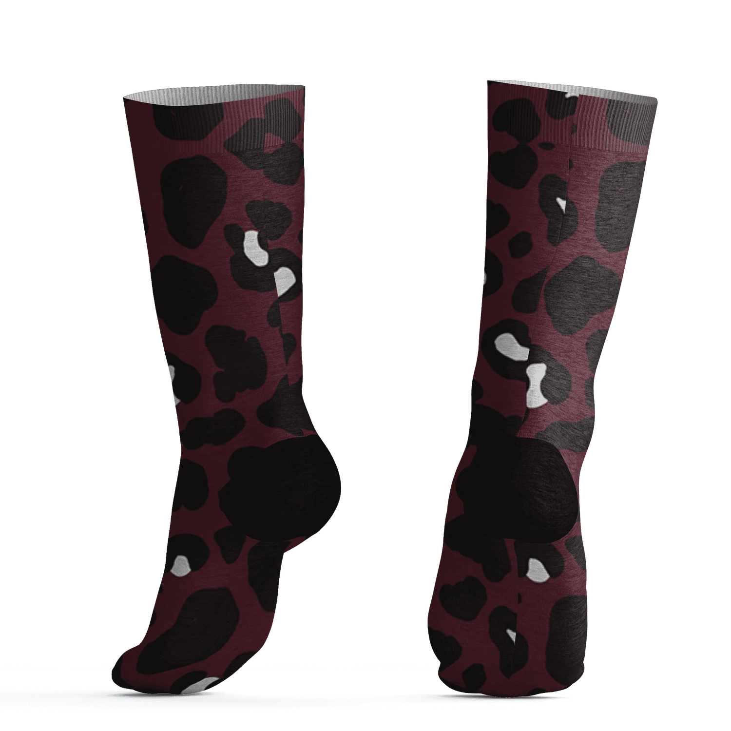 VaporMax-Night-Maron-Burgundy-Socks-Match-Leopard-Pattern-3D