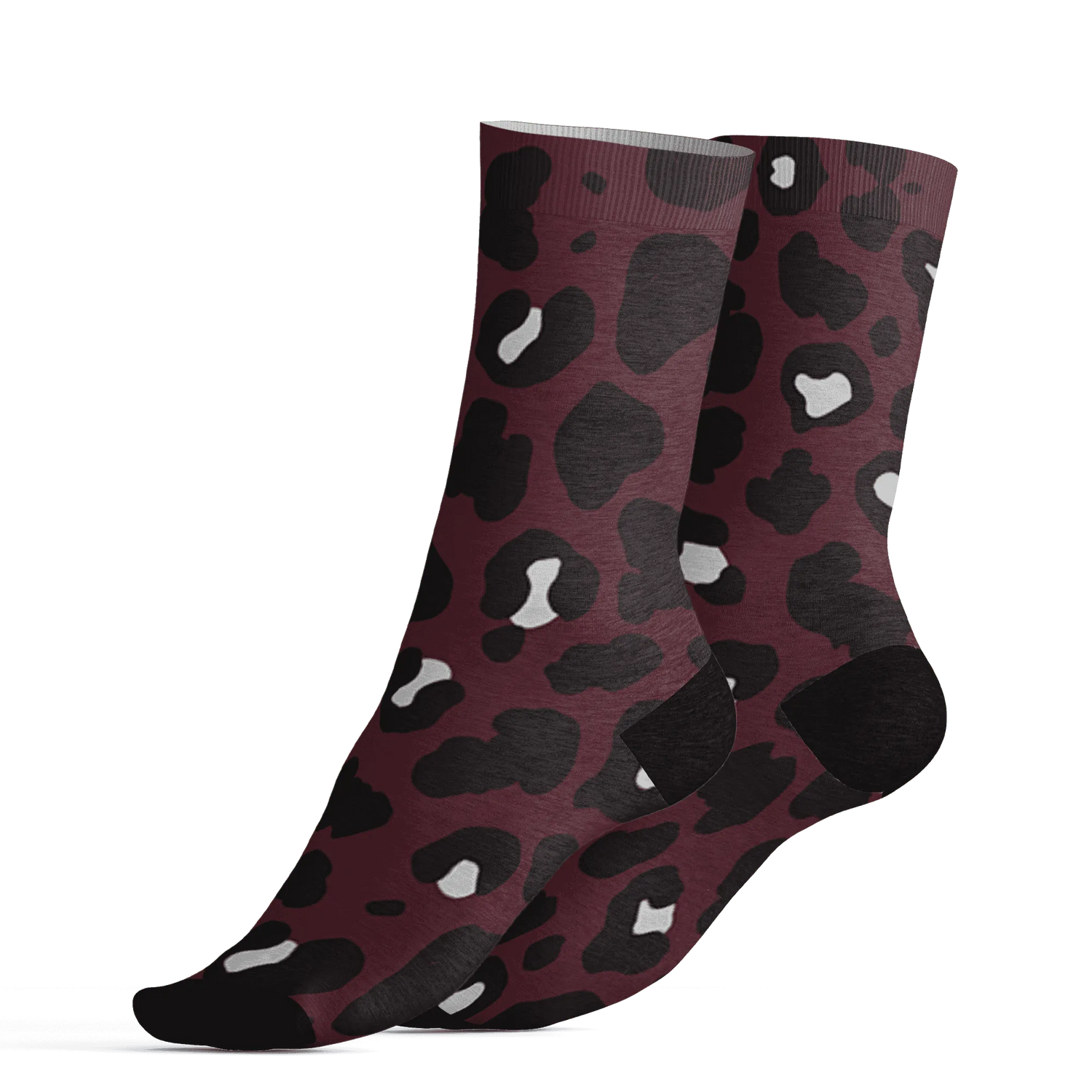 VaporMax-Night-Maron-Burgundy-Socks-Match-Leopard-Pattern-3D