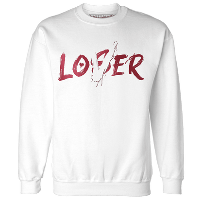 High 85 Metallic Burgundy 1s Sweatshirt Match Loser Lover - NastyJamz