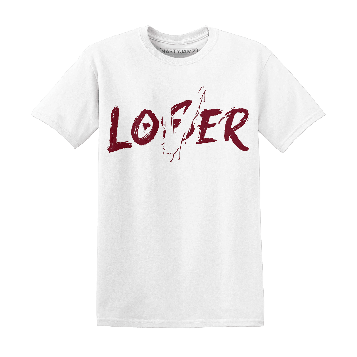High White Team Red 1s T Shirt Match Loser Lover - NastyJamz