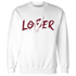High White Team Red 1s Sweatshirt Match Loser Lover - NastyJamz