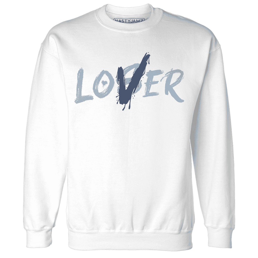 Mid Diffused Blue Grey 1s Sweatshirt Match Loser Lover - NastyJamz