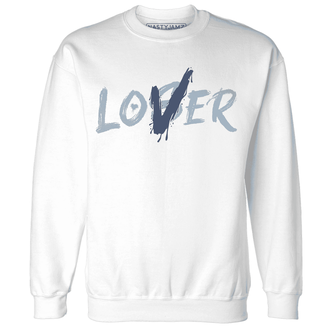 Mid Diffused Blue Grey 1s Sweatshirt Match Loser Lover - NastyJamz