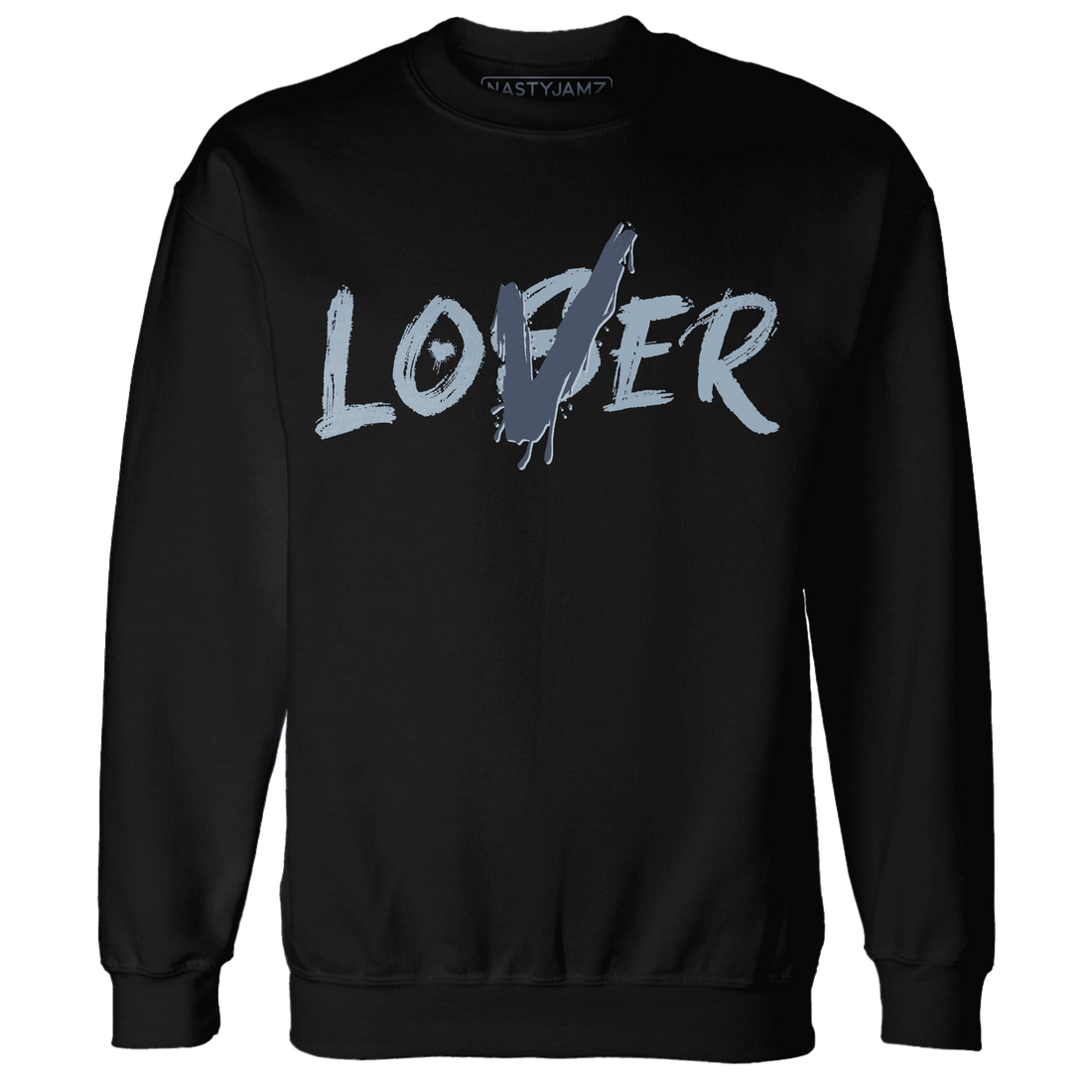 Mid Diffused Blue Grey 1s Sweatshirt Match Loser Lover - NastyJamz