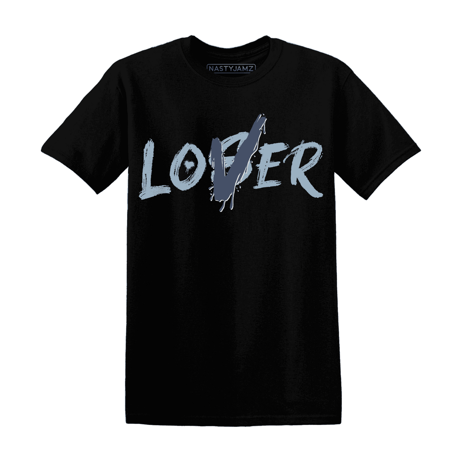 Mid Diffused Blue Grey 1s T Shirt Match Loser Lover - NastyJamz