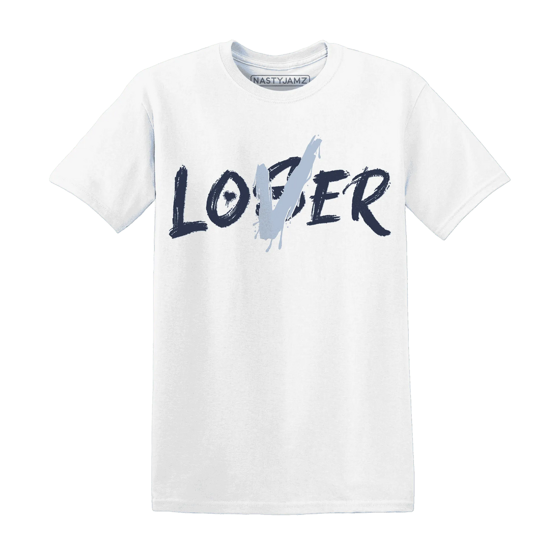 White-Navy-6s-T-Shirt-Match-Loser-Lover