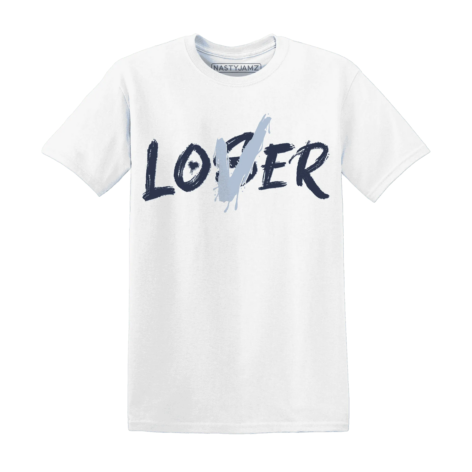 White-Navy-6s-T-Shirt-Match-Loser-Lover