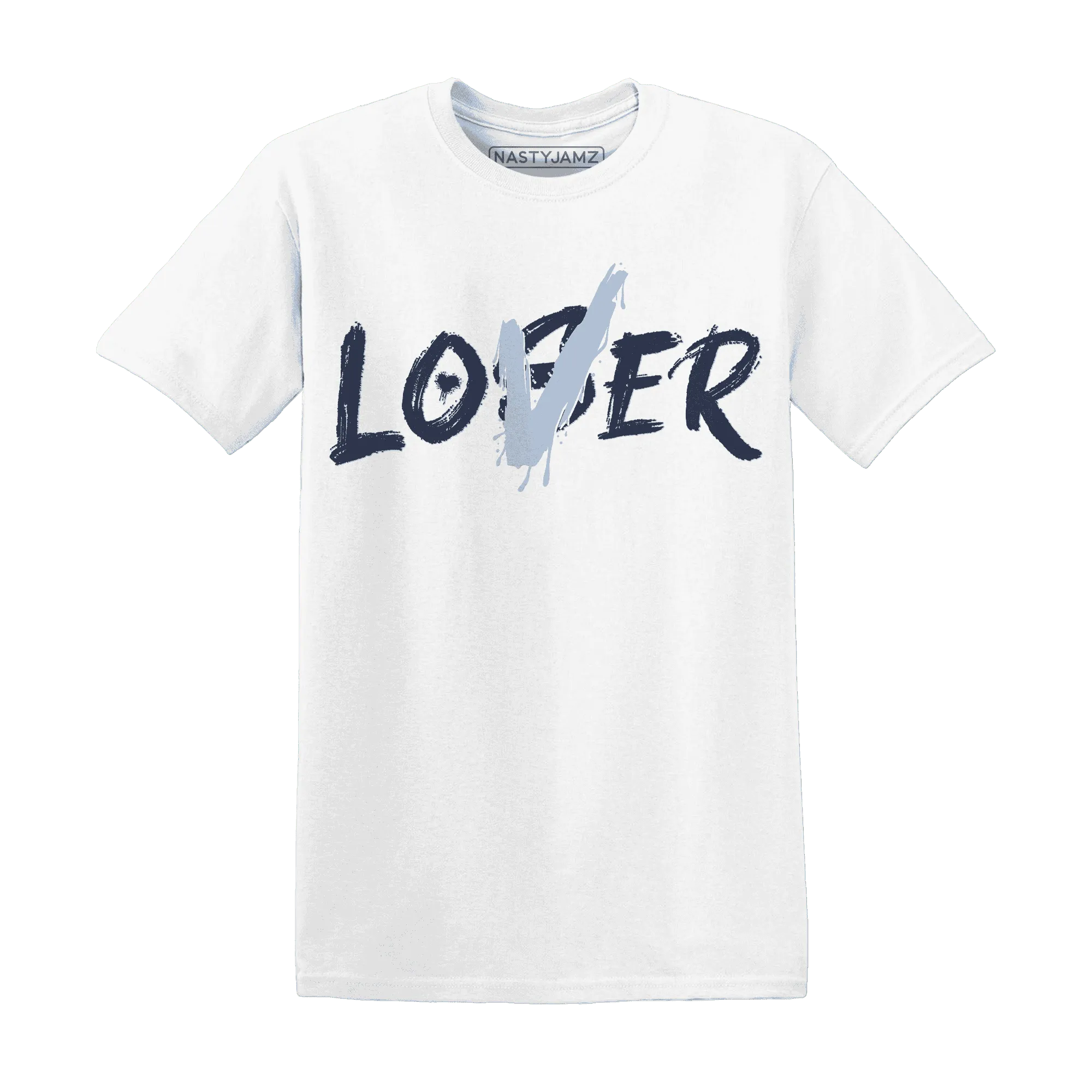 White-Navy-6s-T-Shirt-Match-Loser-Lover