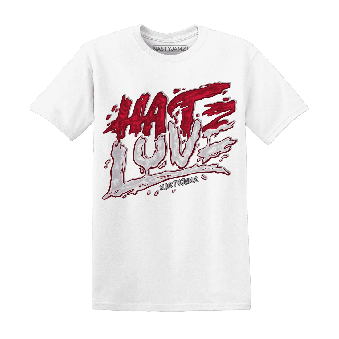 NastyJamz-Retro-Red-Taxi-12s-T-Shirt-Match-Love-Hate