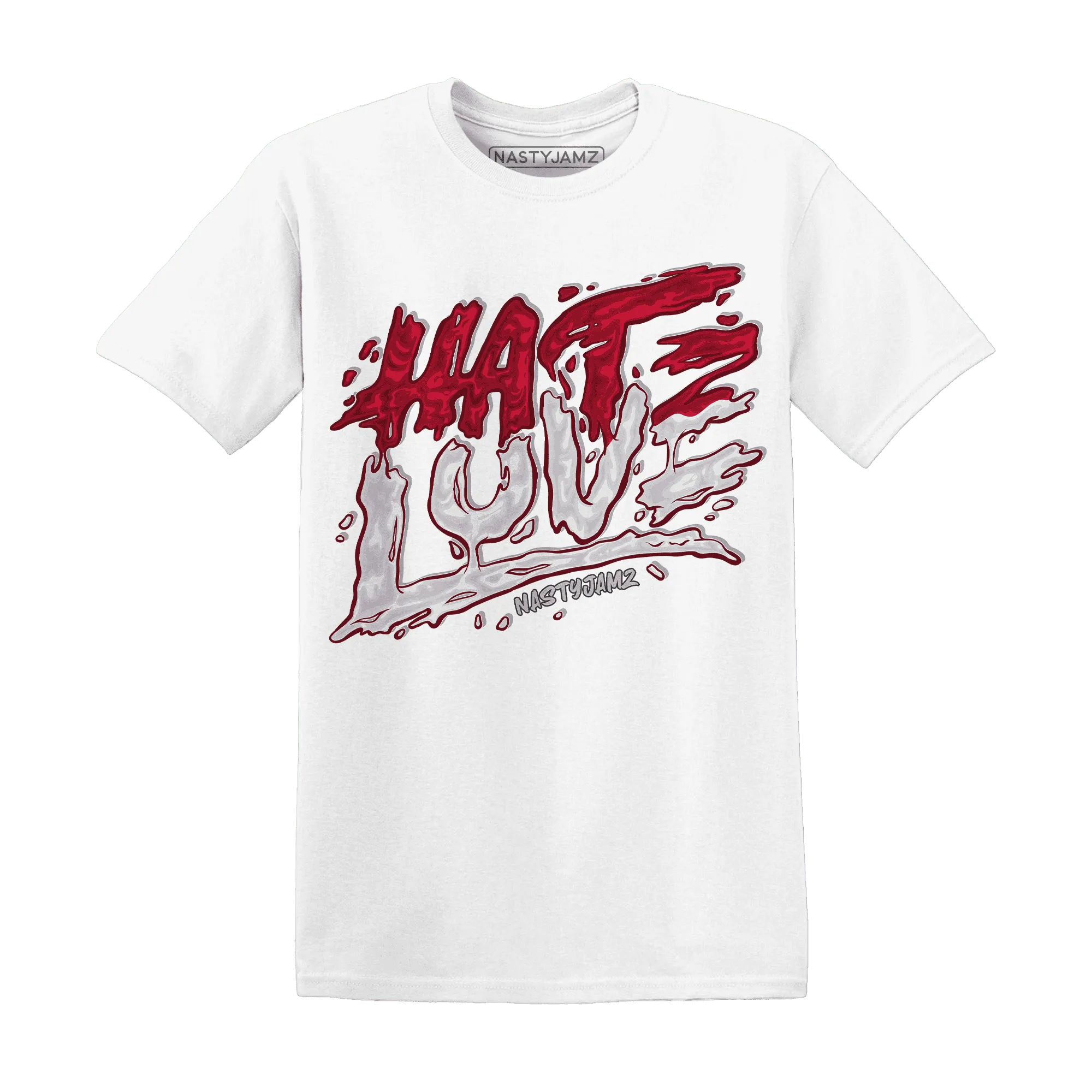 NastyJamz-Retro-Red-Taxi-12s-T-Shirt-Match-Love-Hate