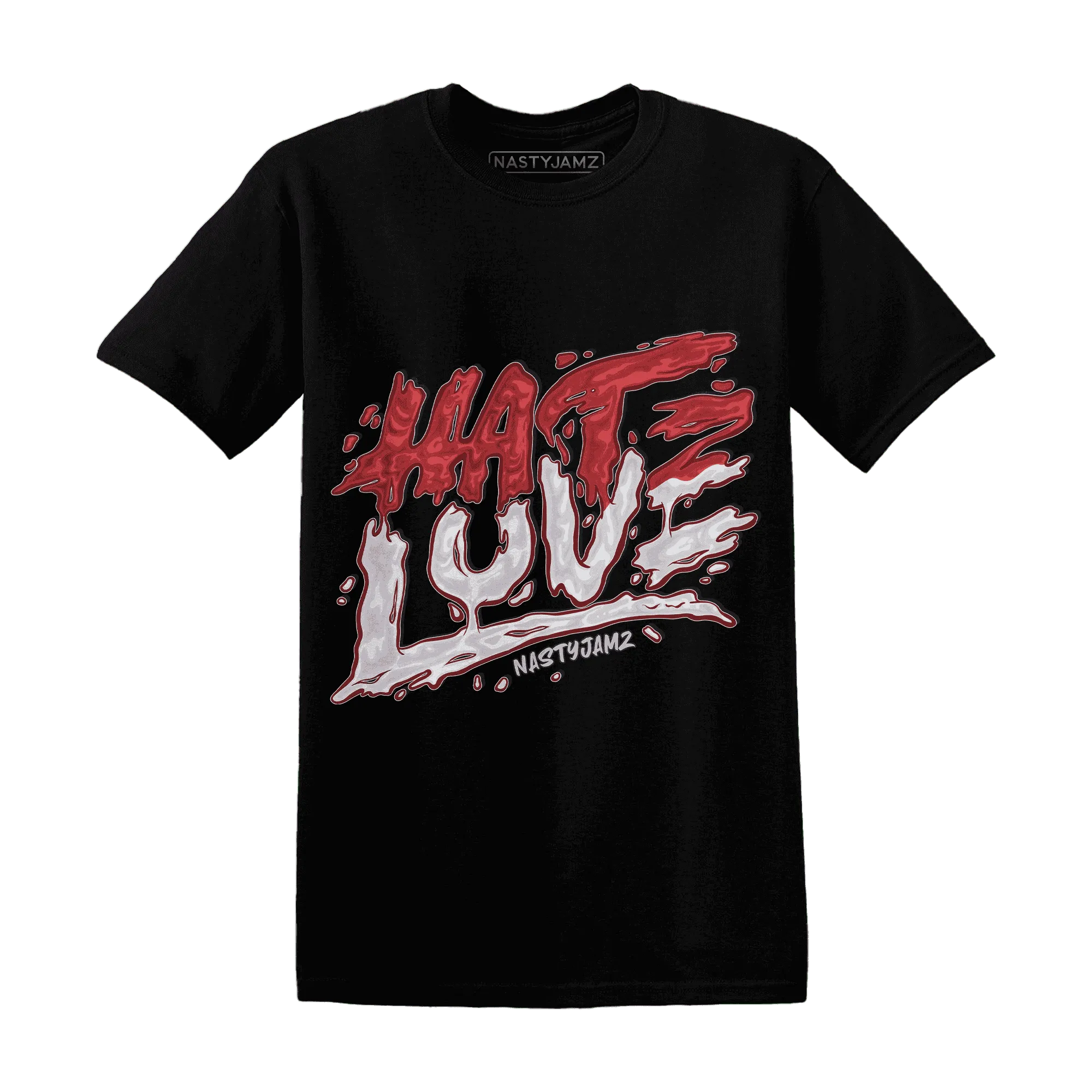 Black-Toe-Reimagined-Red-White-1s-T-Shirt-Match-Love-Hate