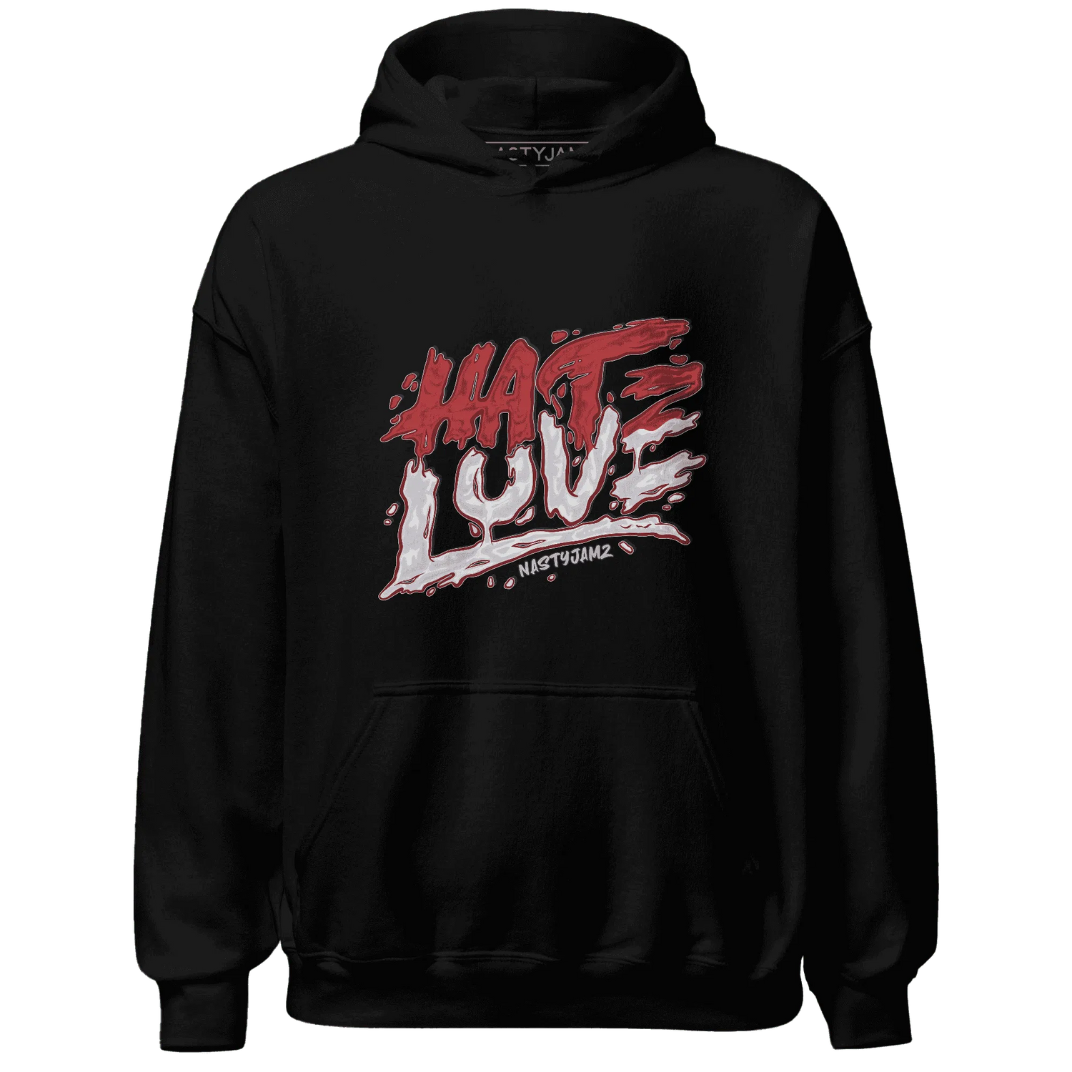 Black-Toe-Reimagined-Red-White-1s-Hoodie-Match-Love-Hate
