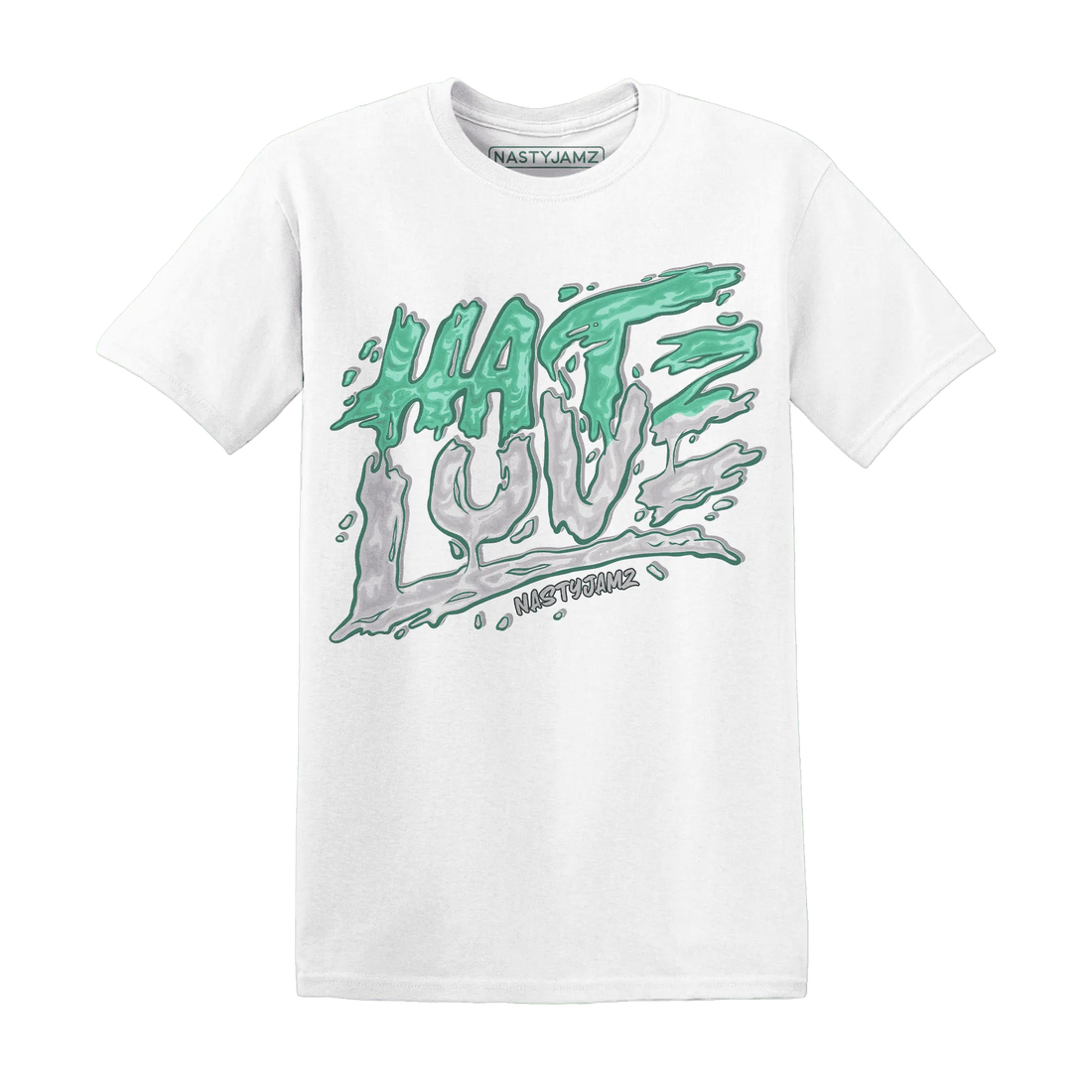 NastyJamz-High-OG-Green-Glow-1s-T-Shirt-Match-Love-Hate