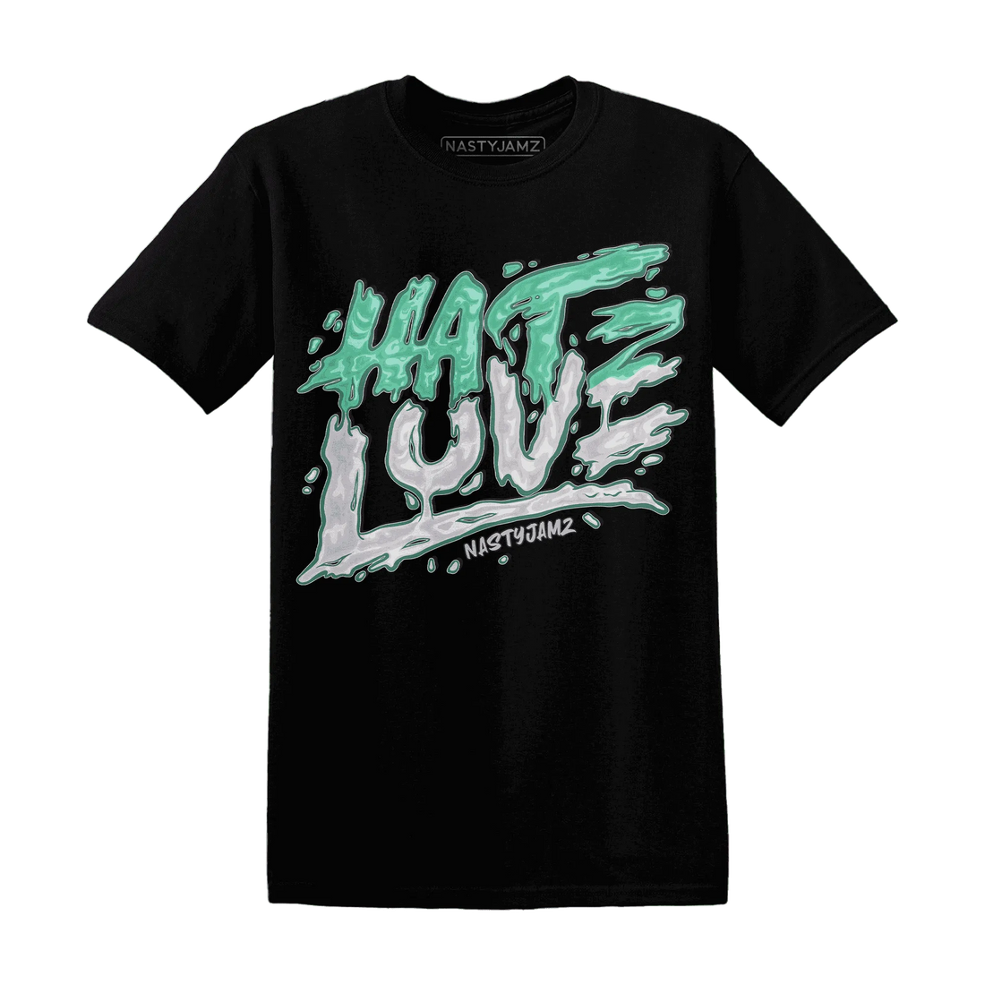 NastyJamz-High-OG-Green-Glow-1s-T-Shirt-Match-Love-Hate