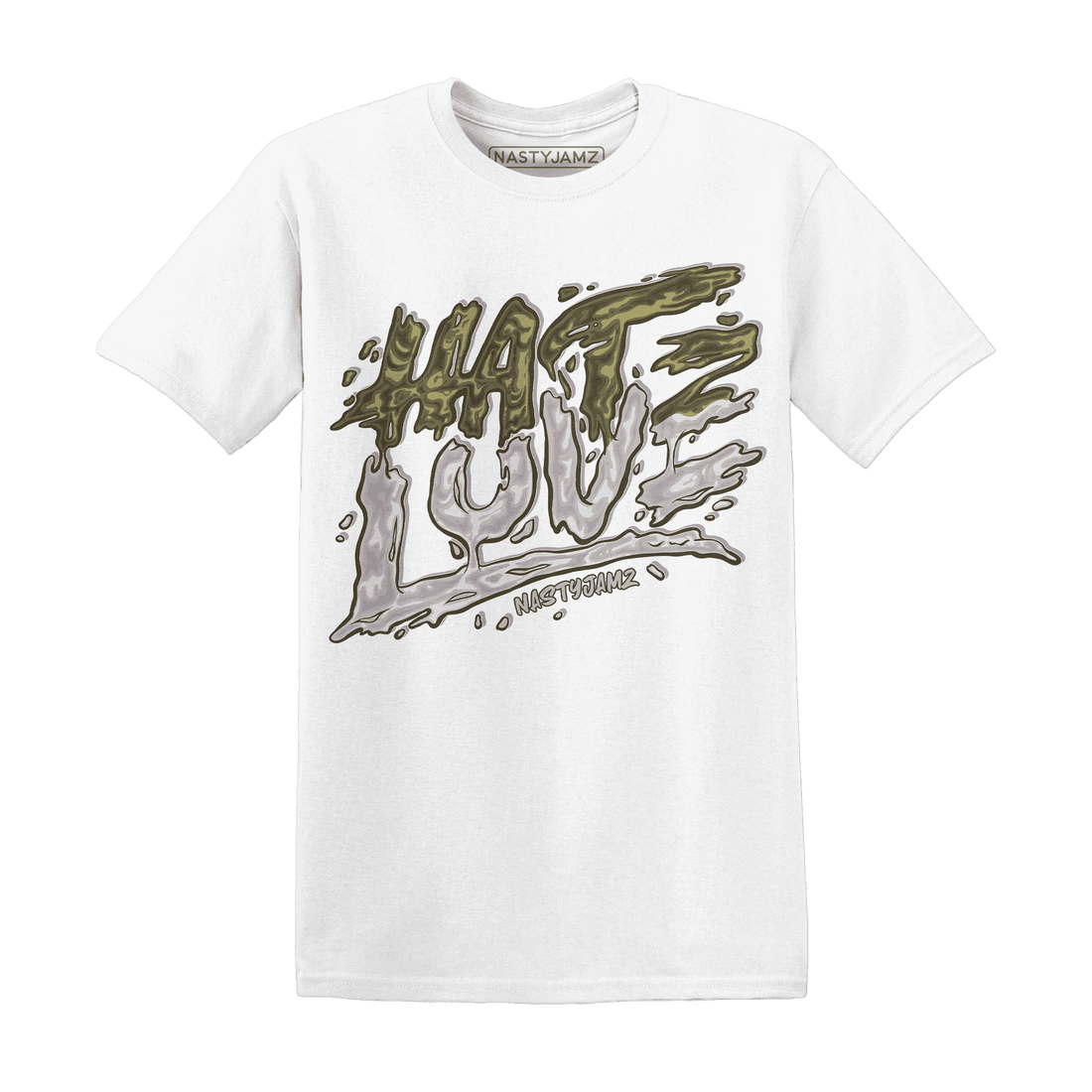 NastyJamz-Medium-Olive-1s-T-Shirt-Match-Love-Hate