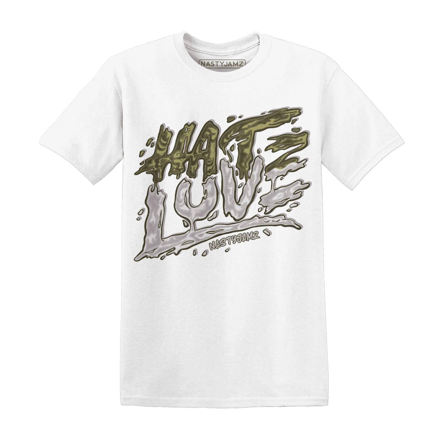 NastyJamz-Medium-Olive-1s-T-Shirt-Match-Love-Hate