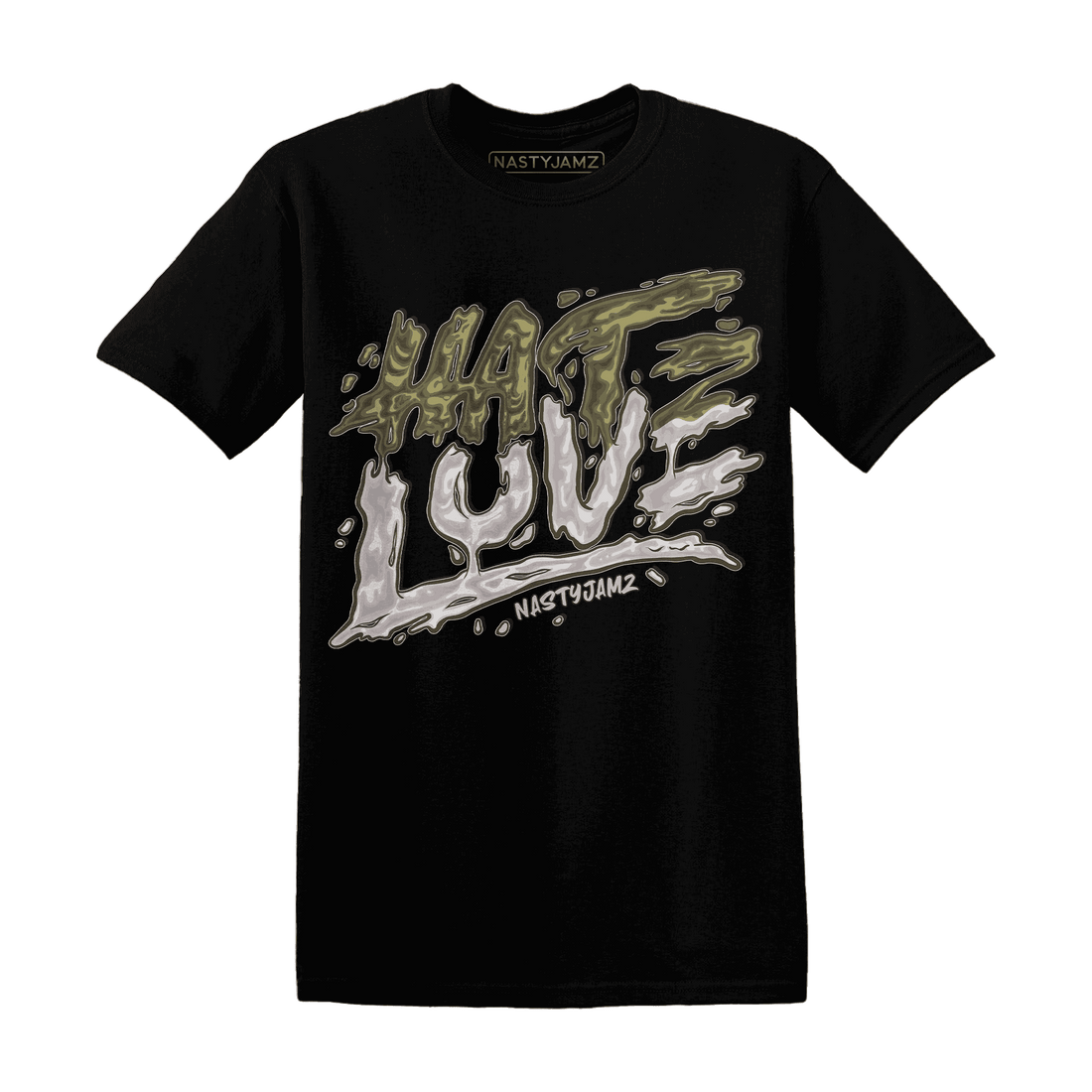 NastyJamz-Medium-Olive-1s-T-Shirt-Match-Love-Hate