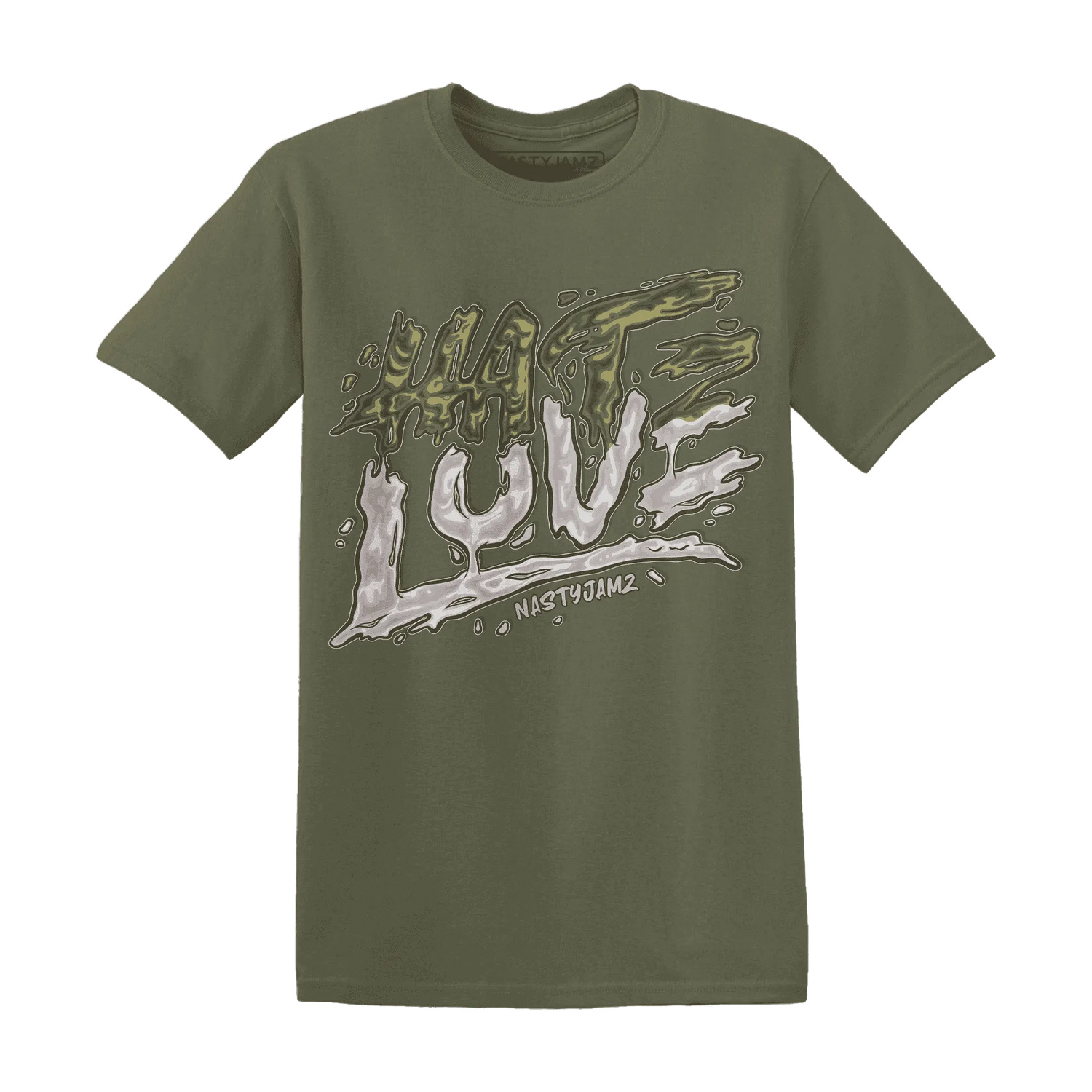 NastyJamz-Medium-Olive-1s-T-Shirt-Match-Love-Hate