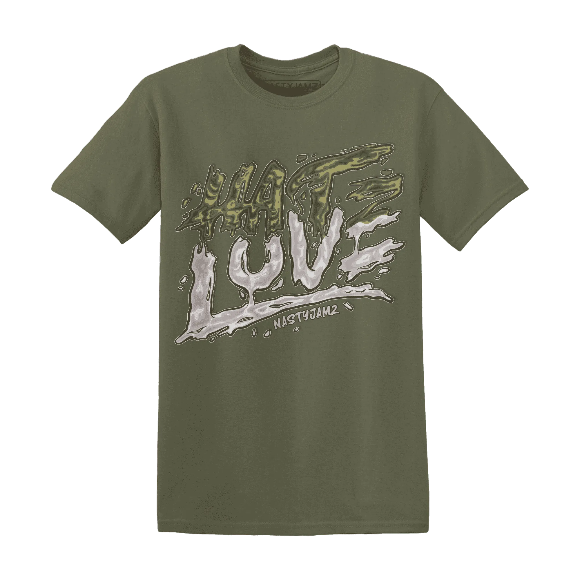 NastyJamz-Medium-Olive-1s-T-Shirt-Match-Love-Hate