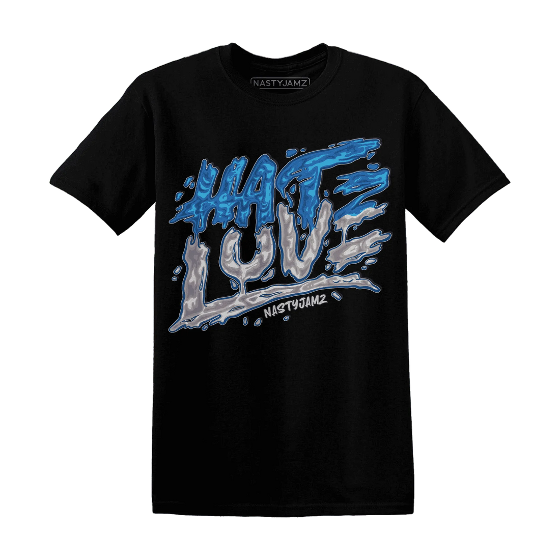 NastyJamz-Industrial-Blue-4s-T-Shirt-Match-Love-Hate