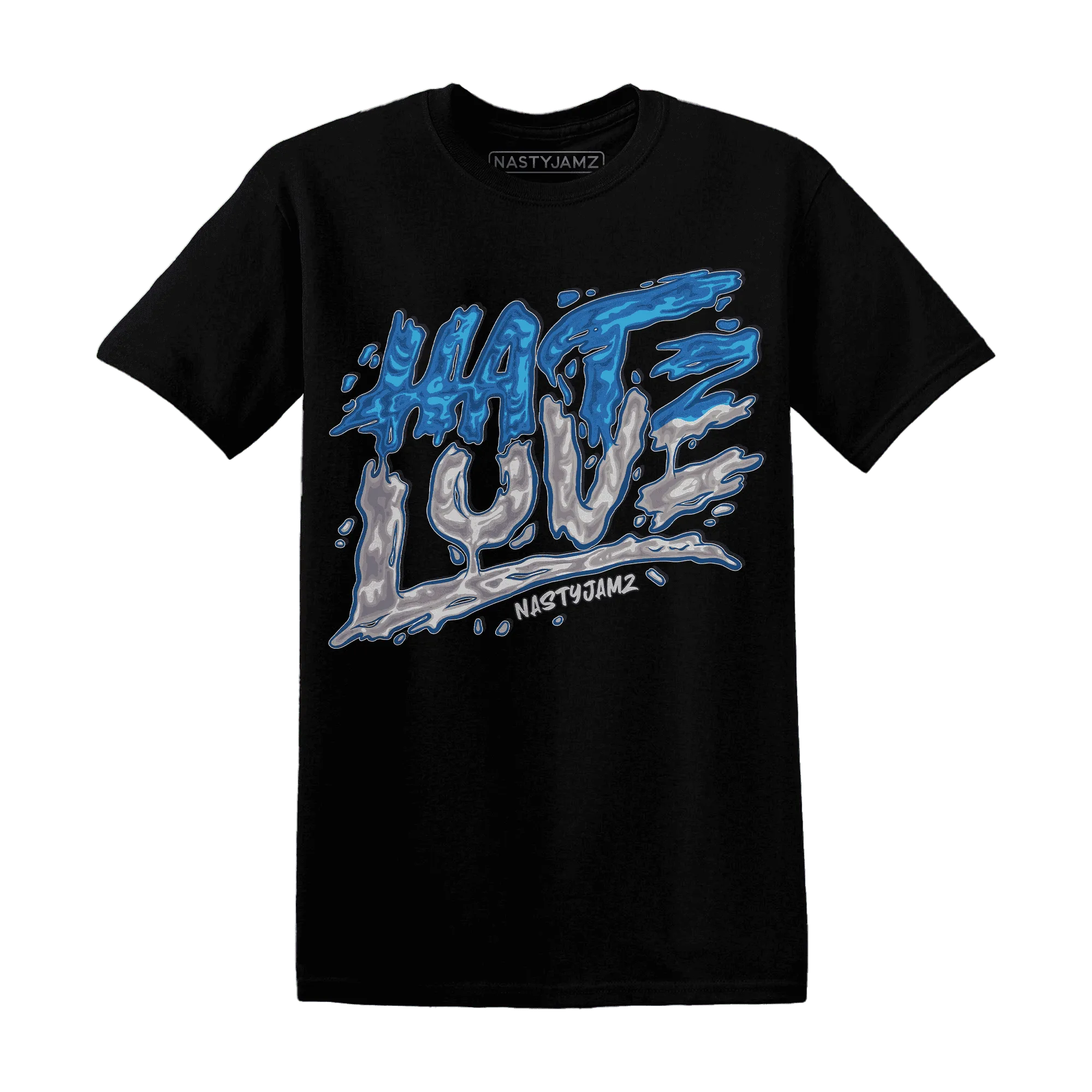 NastyJamz-Industrial-Blue-4s-T-Shirt-Match-Love-Hate