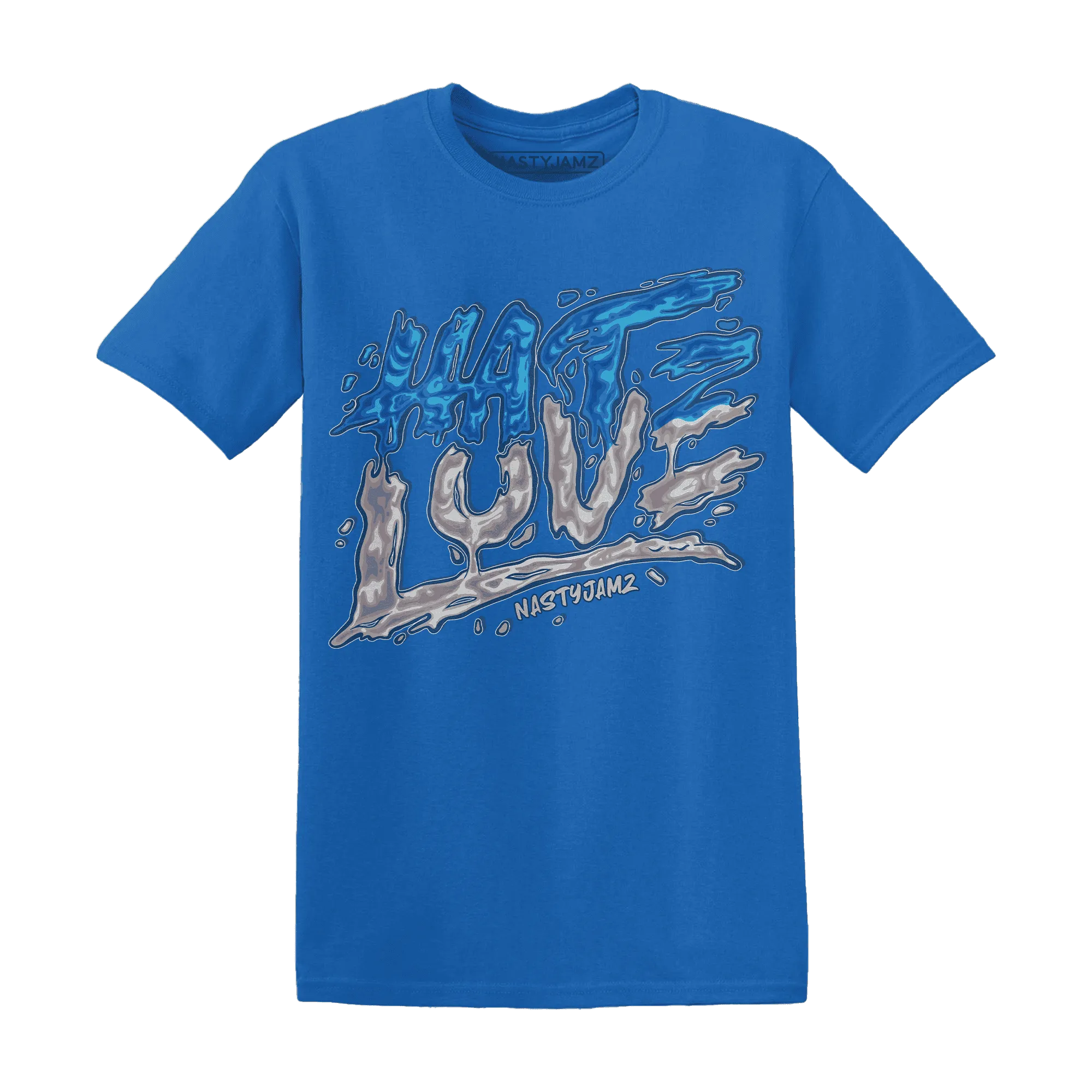 NastyJamz-Industrial-Blue-4s-T-Shirt-Match-Love-Hate