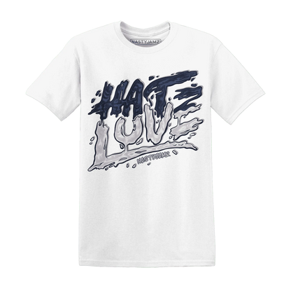 White-Navy-6s-T-Shirt-Match-Love-Hate