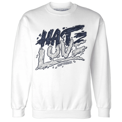 White-Navy-6s-Sweatshirt-Match-Love-Hate