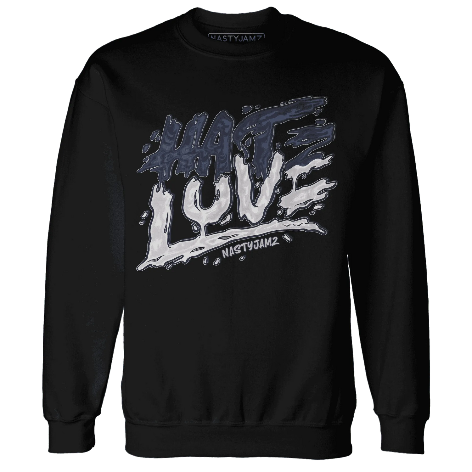 White-Navy-6s-Sweatshirt-Match-Love-Hate