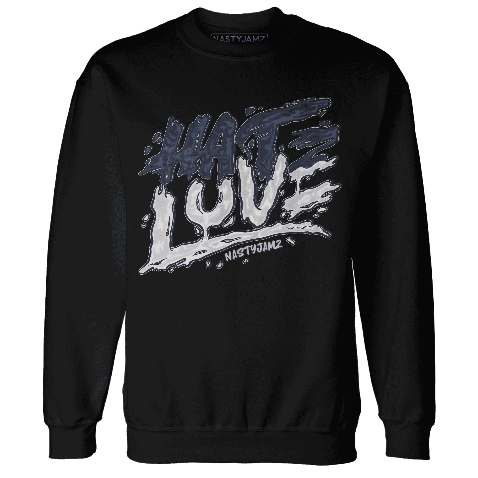 White-Navy-6s-Sweatshirt-Match-Love-Hate