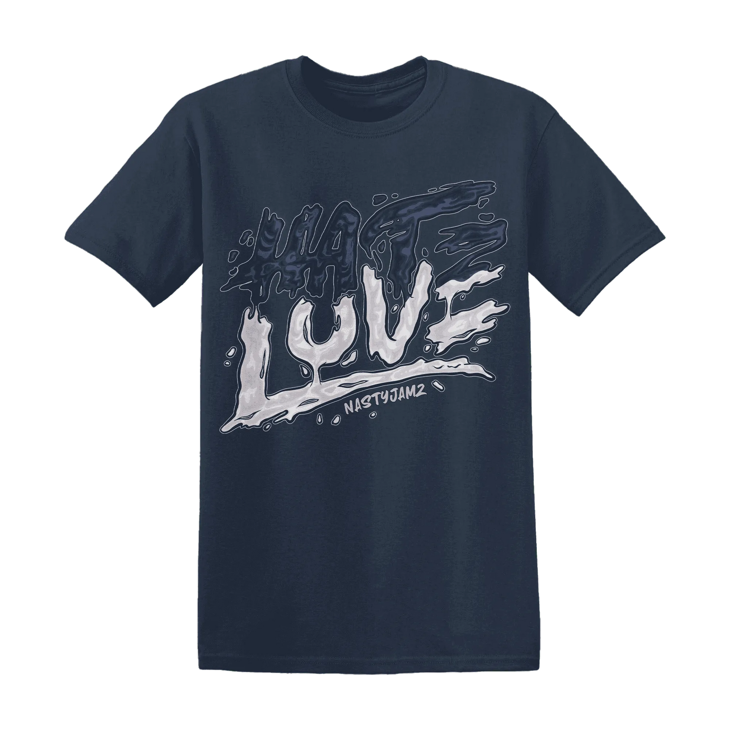 White-Navy-6s-T-Shirt-Match-Love-Hate