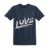 White-Navy-6s-T-Shirt-Match-Love-Hate