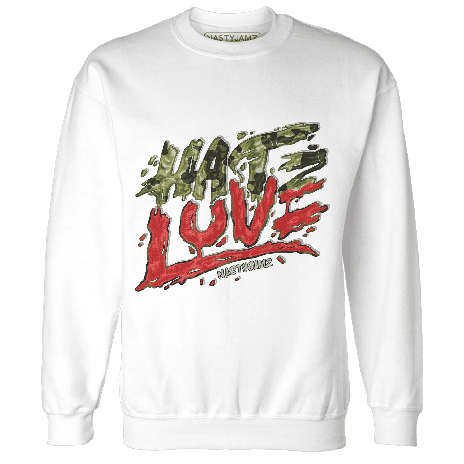AM-90-Dark-Sage-Solar-Red-Sweatshirt-Match-Love-Hate