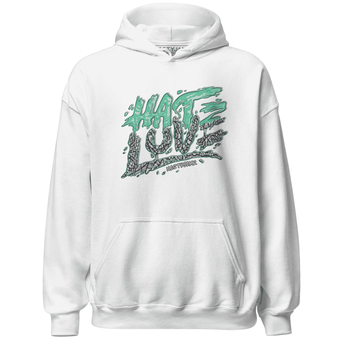 NastyJamz-Green-Glow-3s-Hoodie-Match-Love-Hate
