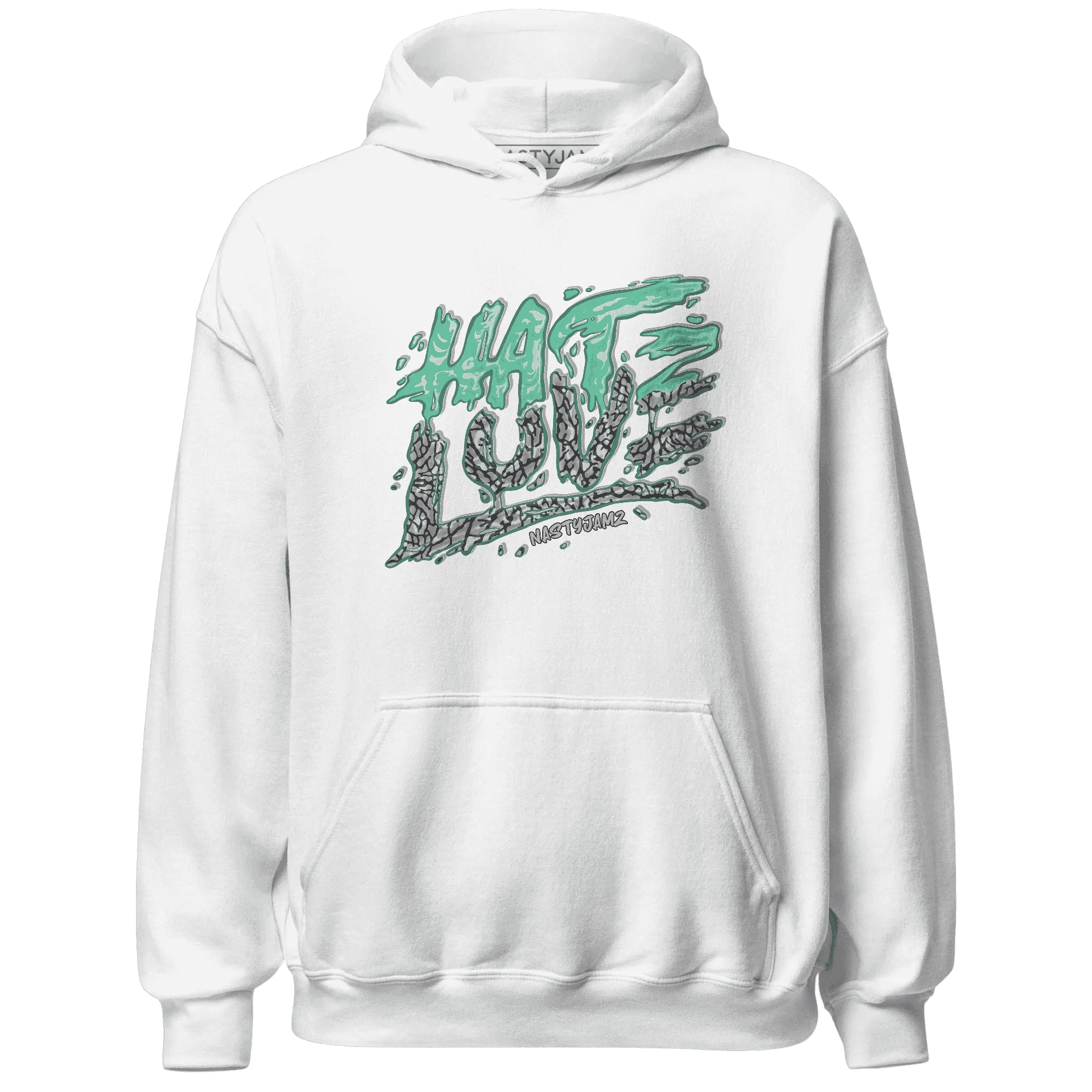 NastyJamz-Green-Glow-3s-Hoodie-Match-Love-Hate