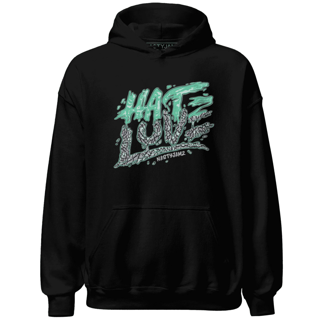 NastyJamz-Green-Glow-3s-Hoodie-Match-Love-Hate