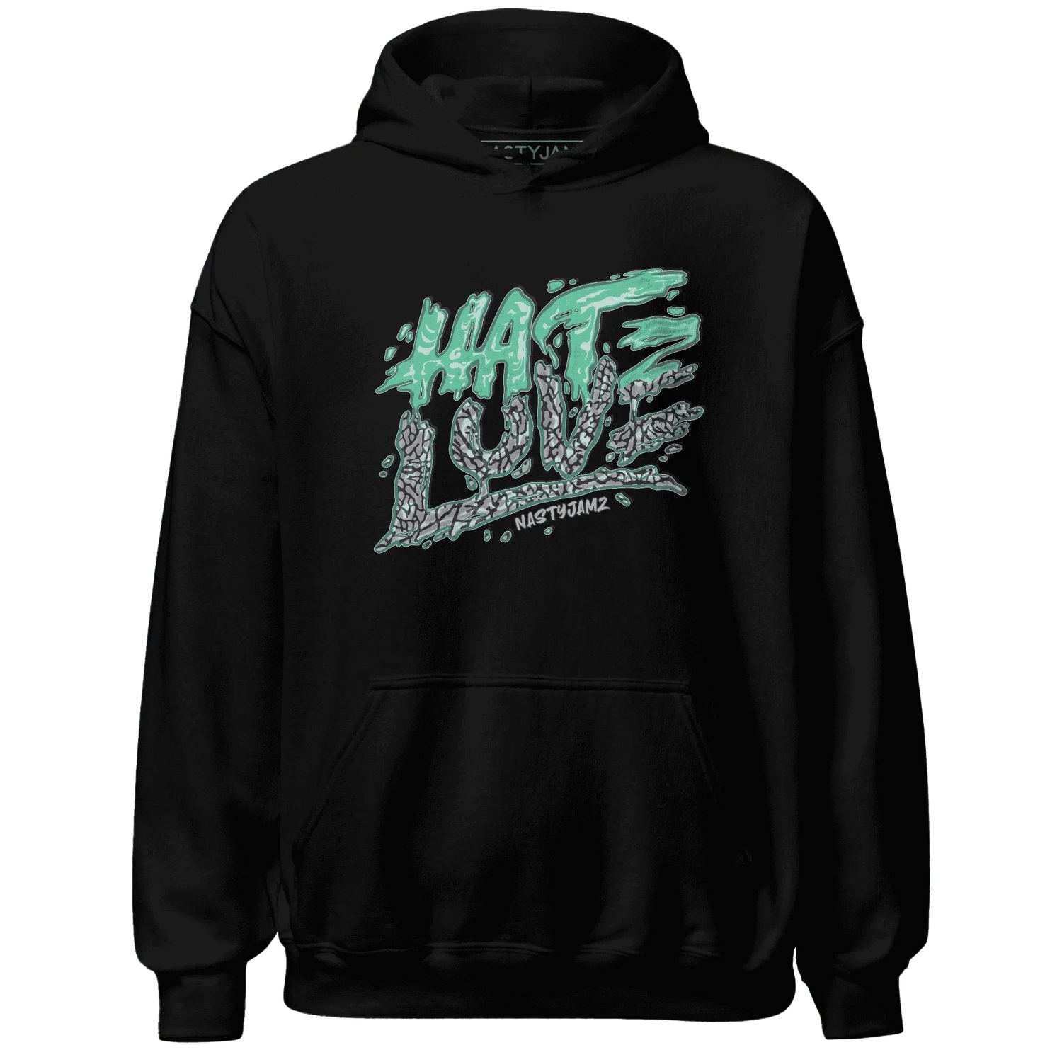 NastyJamz-Green-Glow-3s-Hoodie-Match-Love-Hate