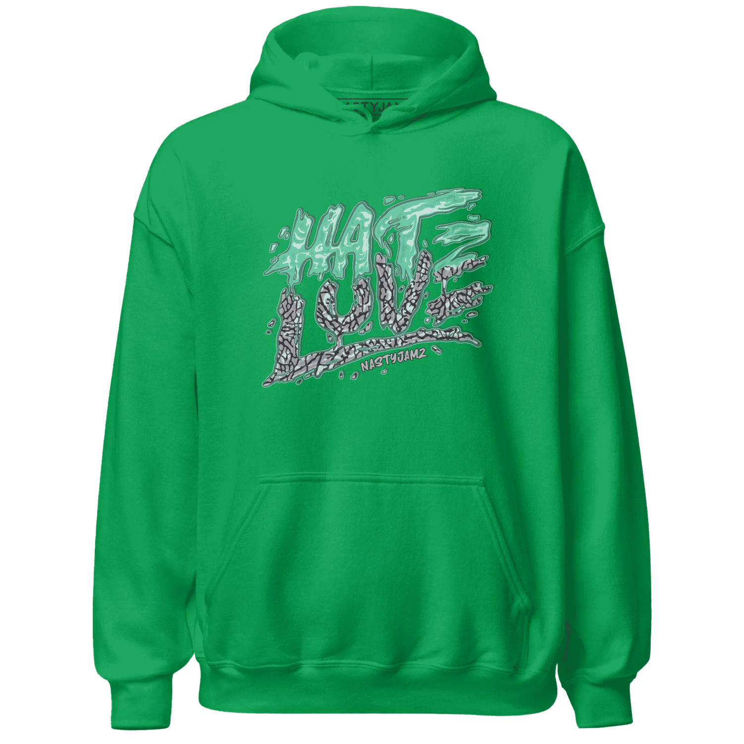 NastyJamz-Green-Glow-3s-Hoodie-Match-Love-Hate