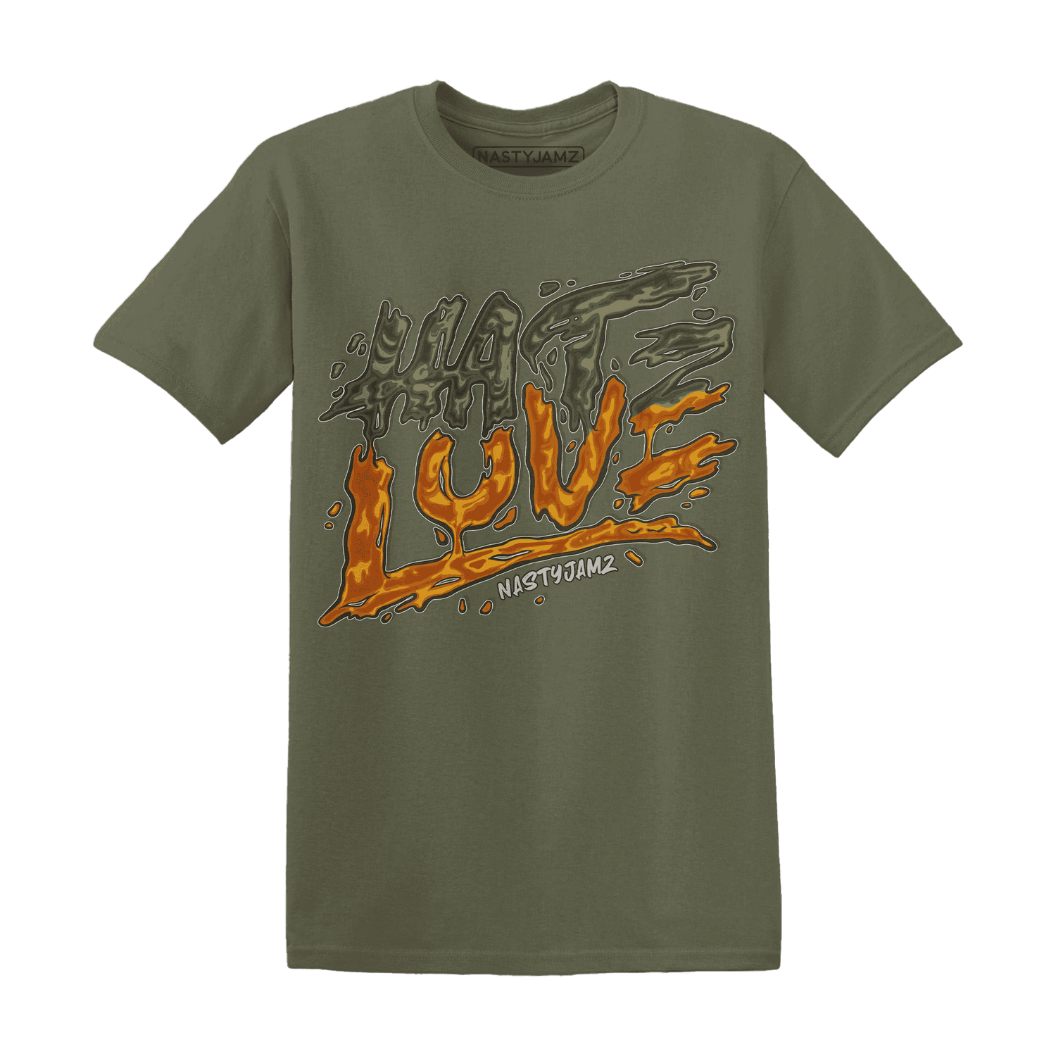 NastyJamz-Olive-5s-T-Shirt-Match-Love-Hate