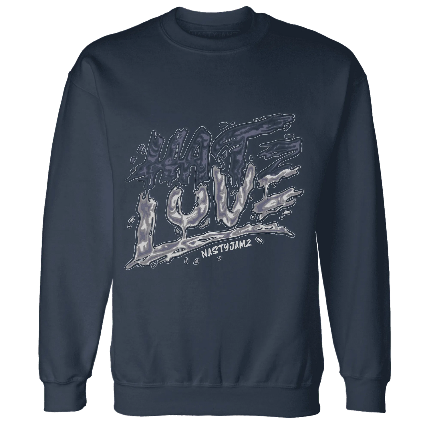 VaporMax-Plus-Midnight-Navy-White-Metallic-Silver-Sweatshirt-Match-Love-Hate