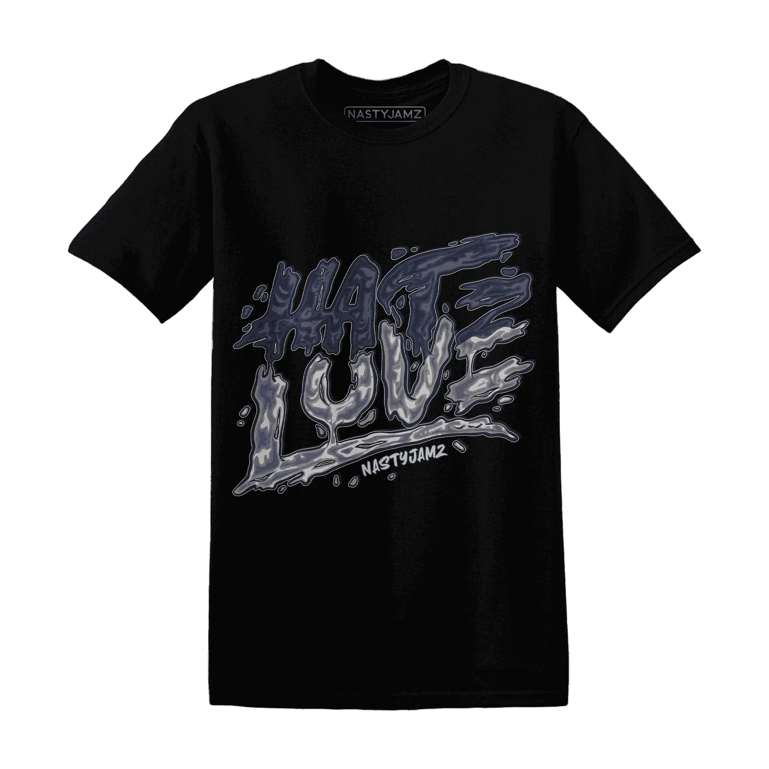 VaporMax-Plus-Midnight-Navy-White-Metallic-Silver-T-Shirt-Match-Love-Hate