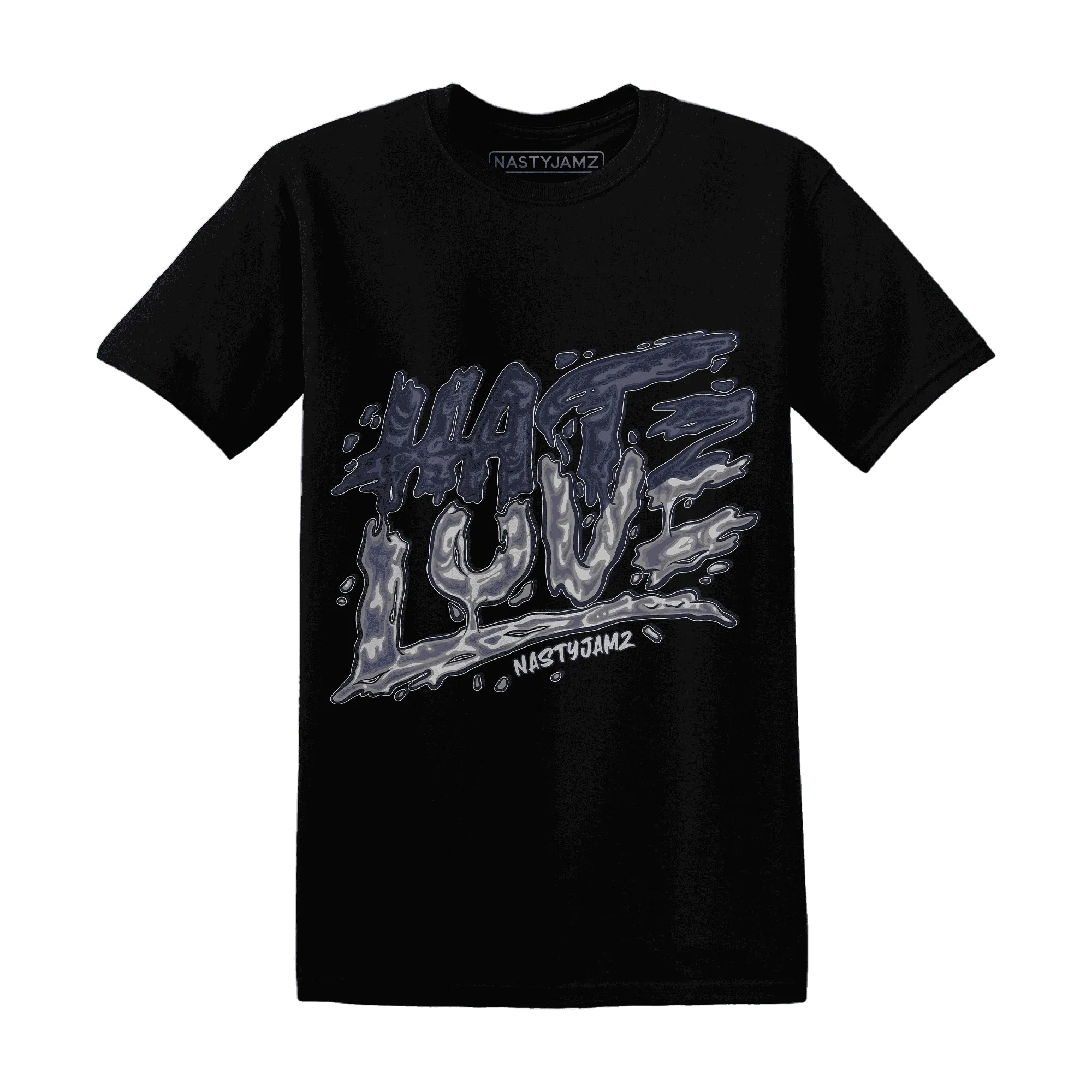 VaporMax-Plus-Midnight-Navy-White-Metallic-Silver-T-Shirt-Match-Love-Hate