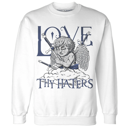 Low-Diffused-Blue-11s-Sweatshirt-Match-Love-Thy-Haters-Angel