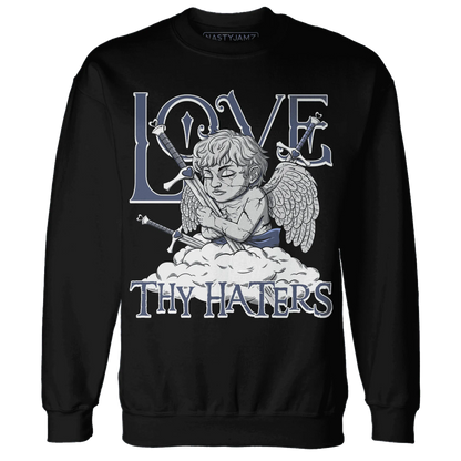 Low-Diffused-Blue-11s-Sweatshirt-Match-Love-Thy-Haters-Angel