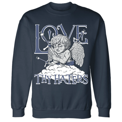 Low-Diffused-Blue-11s-Sweatshirt-Match-Love-Thy-Haters-Angel